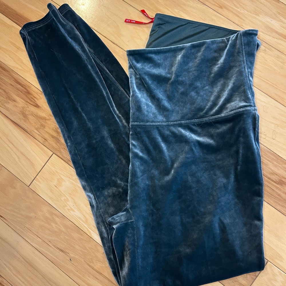 Spanx Velvet Olive Lounge Pants Leggings for Women